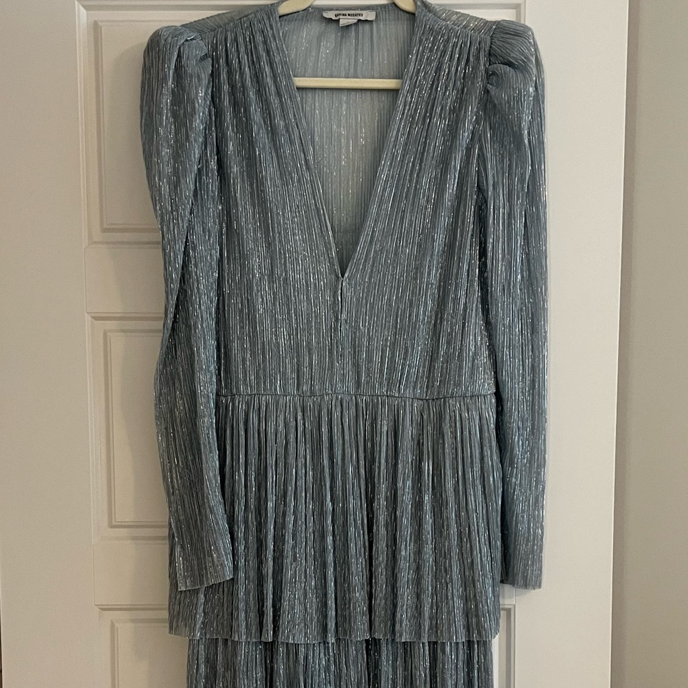 Sabina Musayev Carry Dress blue/silver size L